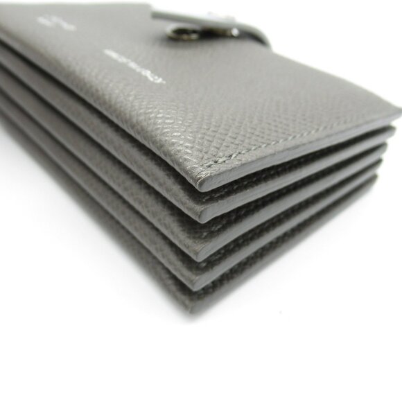 CELINE Gray Leather Card Holder - Picture 9 of 10